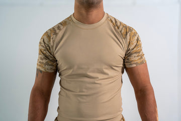 Rash Guard Top - Beige Camo