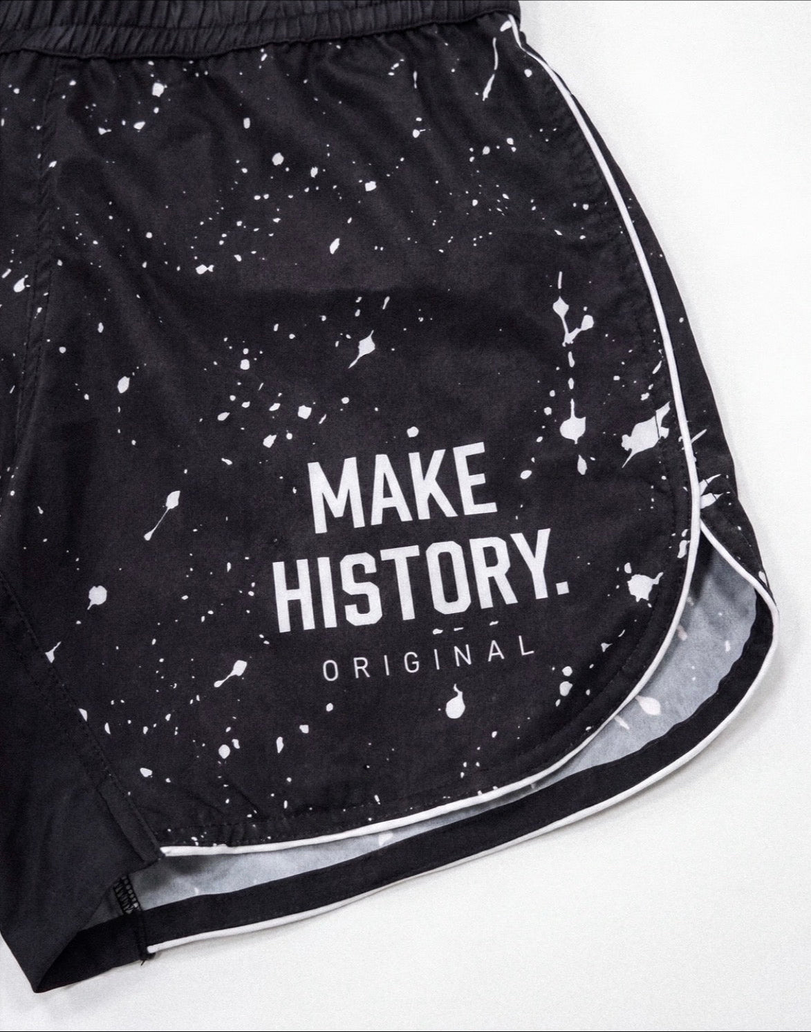 MAKE HISTORY: OFF BLACK NO GI SHORTS