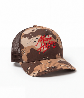 MAKE HISTORY Desert Camo Trucker